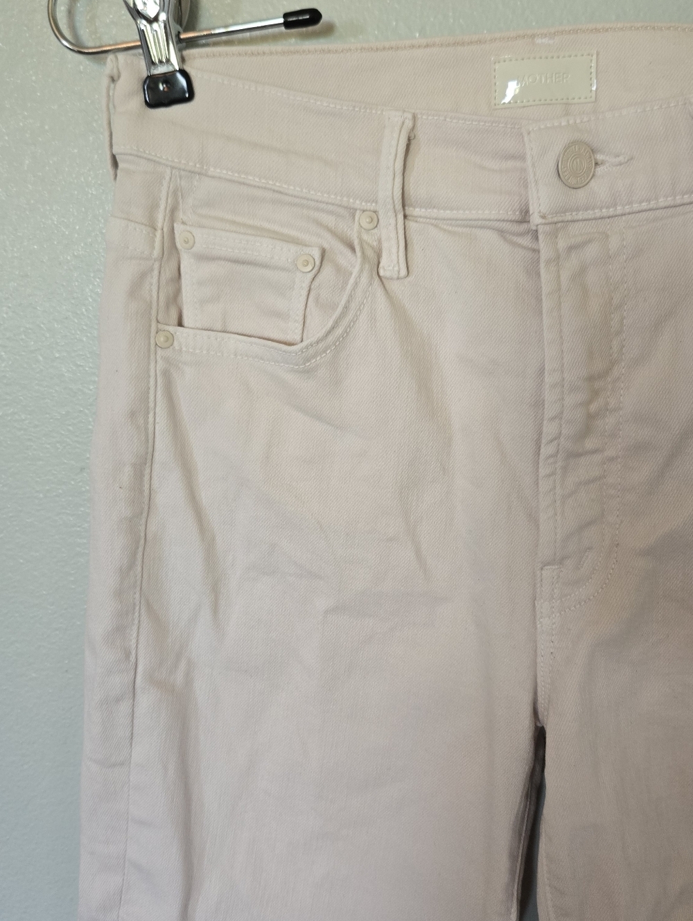 Mother | Off White Straight Leg The Insider Flood Jeans Size 27 - Picture 6 of 12